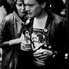 Individuals at The Ballroom with punk shirt and badges, 1979  - Photos by Jeff Busby (AKA Joe Blitz)